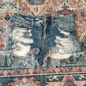 Distressed festival shorts from American Eagle